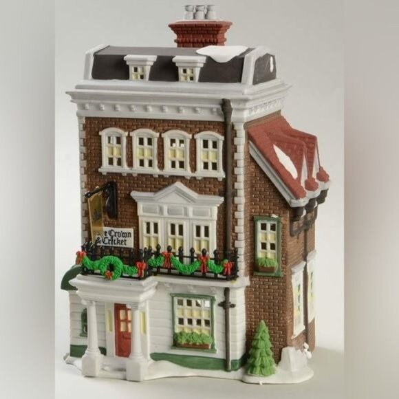 Charles Dickens Village Series Crown & Cricket Inn First Edtn 1992 Department 56 - Picture 1 of 12